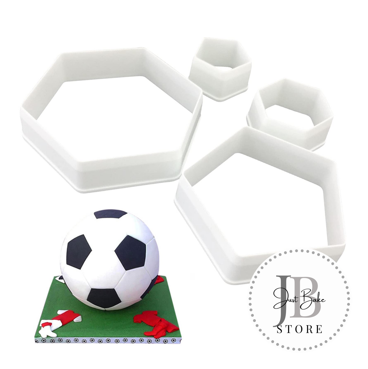 00058 – 4 Piece Soccer Ball Fondant Cutter Set