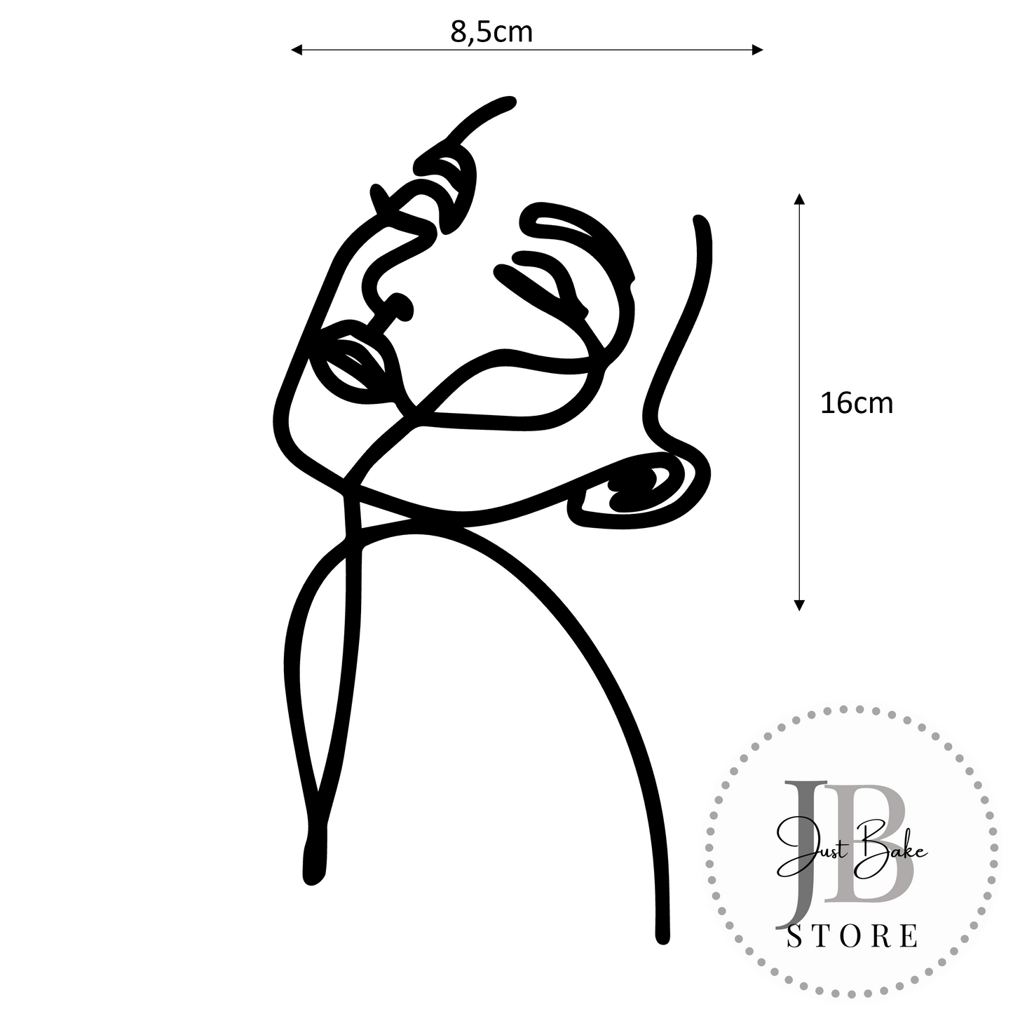 00098 - Line Art Cake Topper
