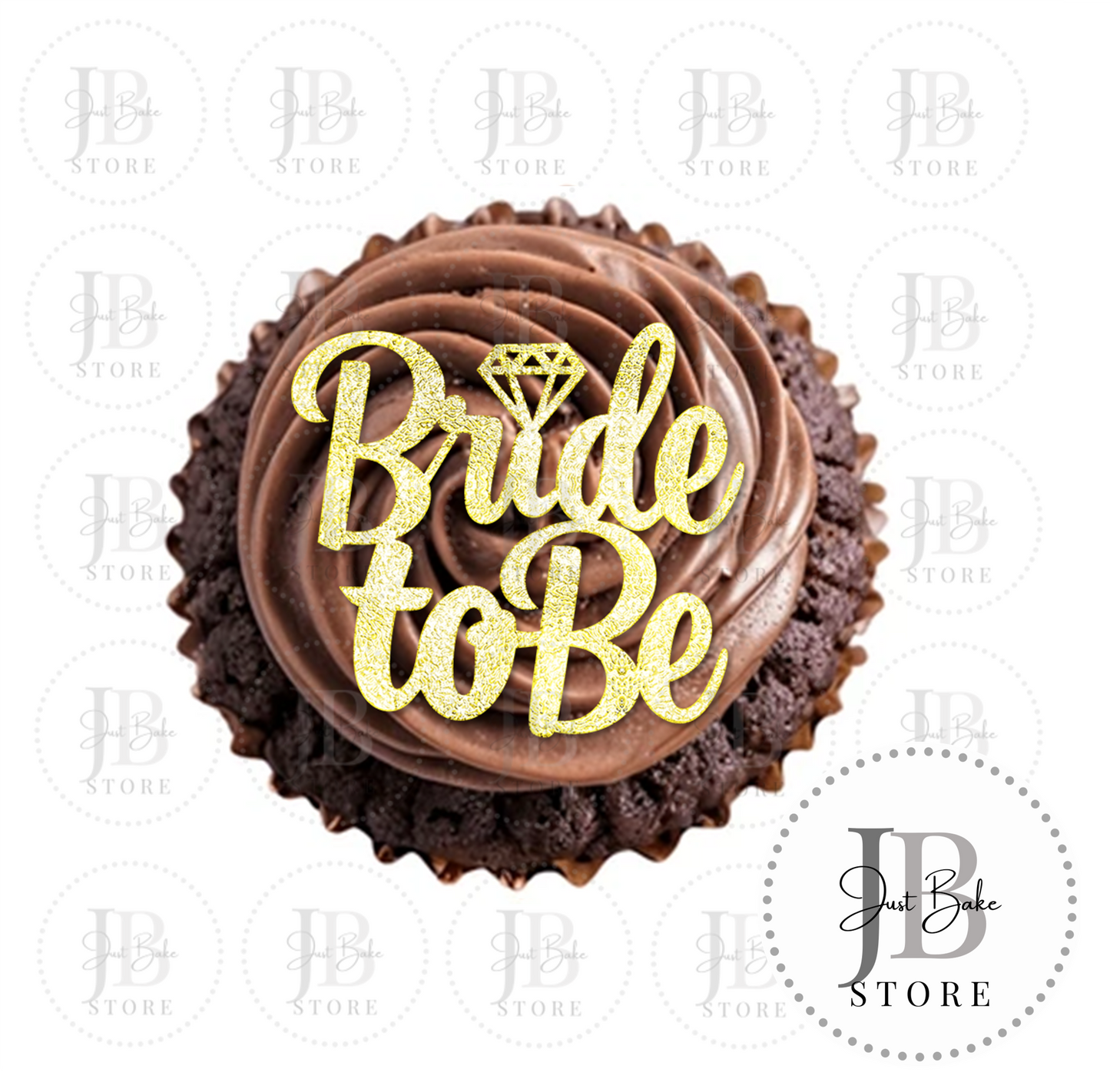 00107 - Bride to Be Cupcake Topper GOLD - Pack of 3