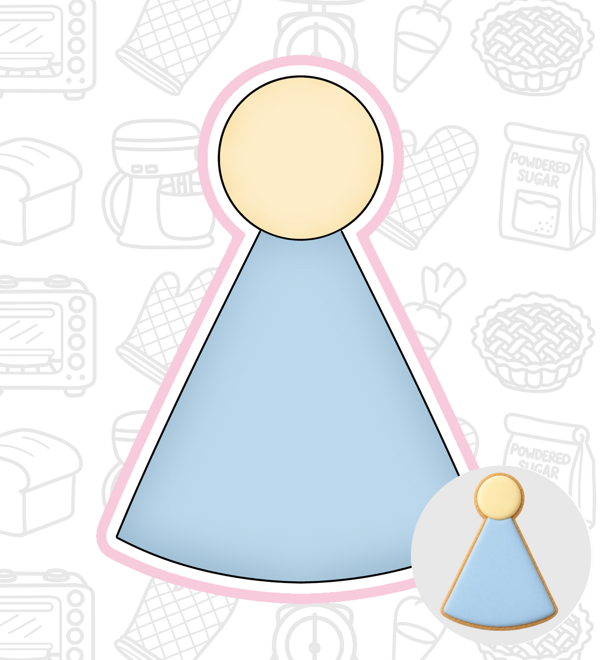 1032. Party Hat Cookie Cutter