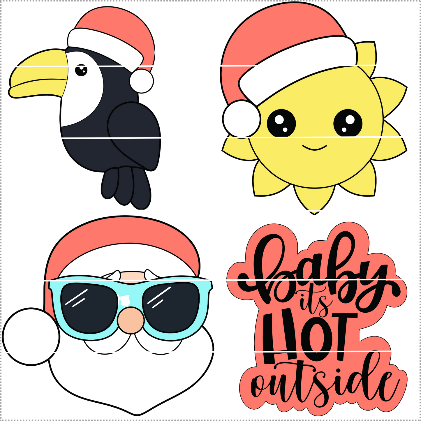 107 - SUMMER SANTA SET #1