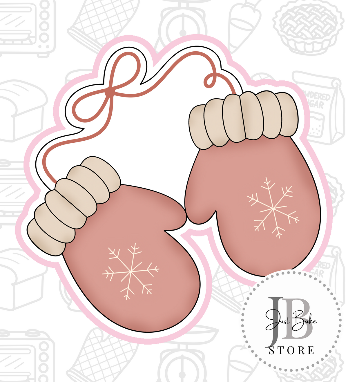 1073. Christmas Mittens Cookie Cutter