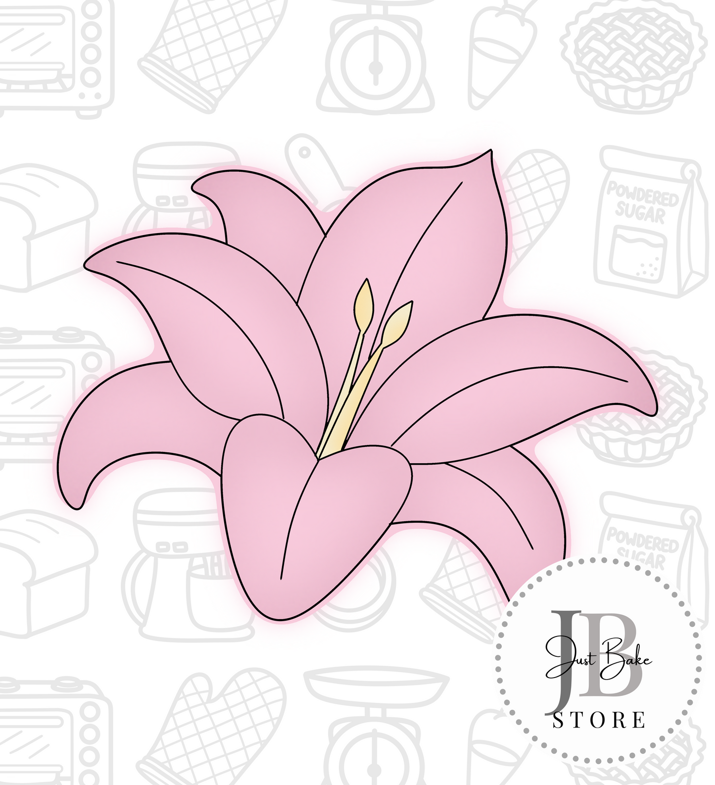 168. Lily Flower Cookie Cutter