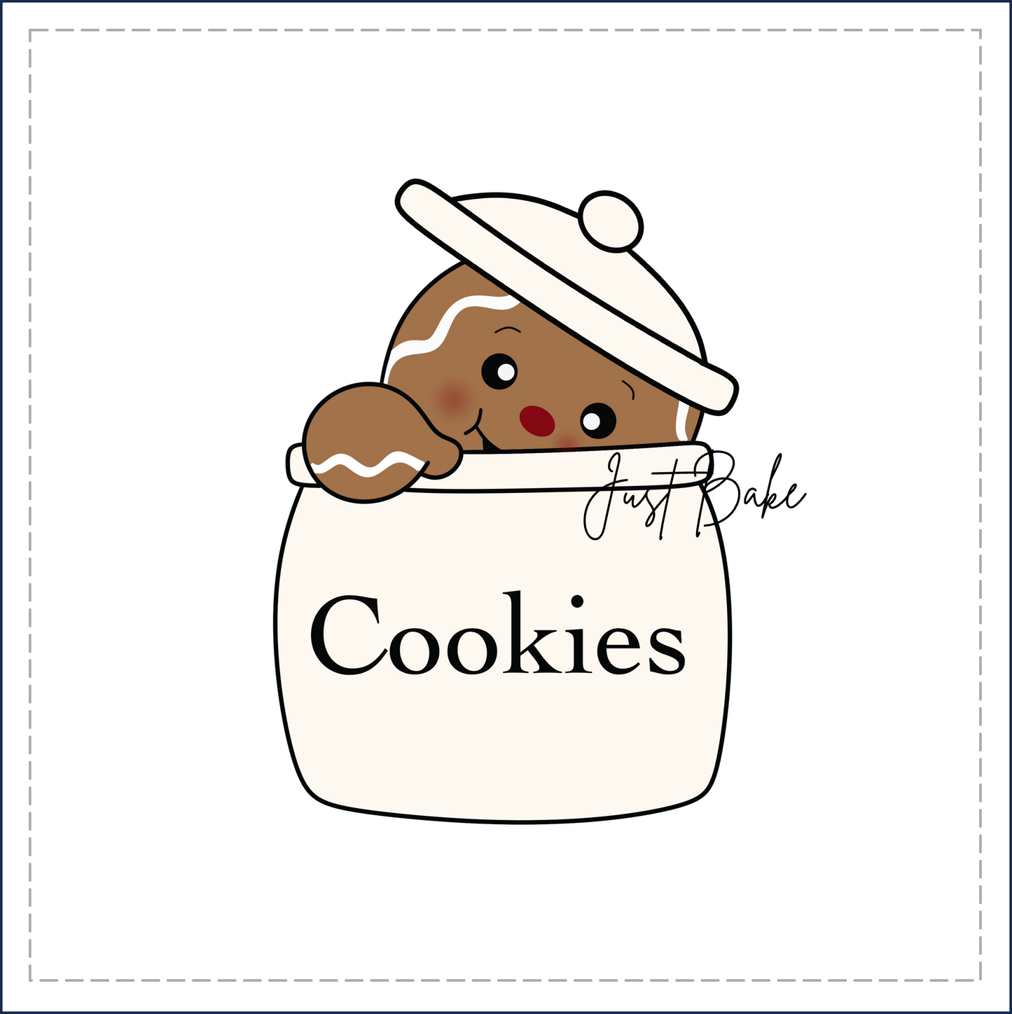 20 - GINGERBREAD MAN IN COOKIE JAR COOKIE CUTTER