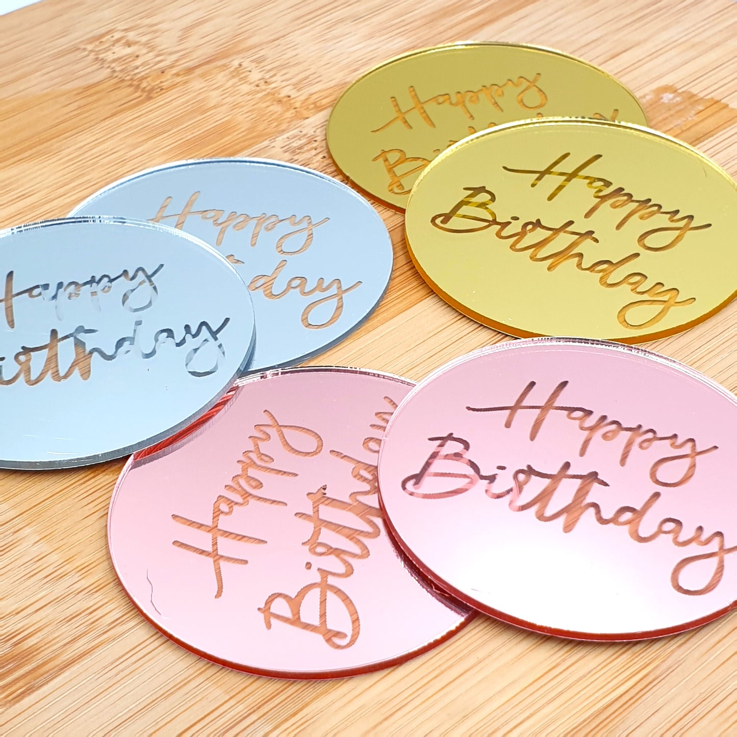 CUPCAKE024 - Happy Birthday Cupcake Disc (Pack of 3)
