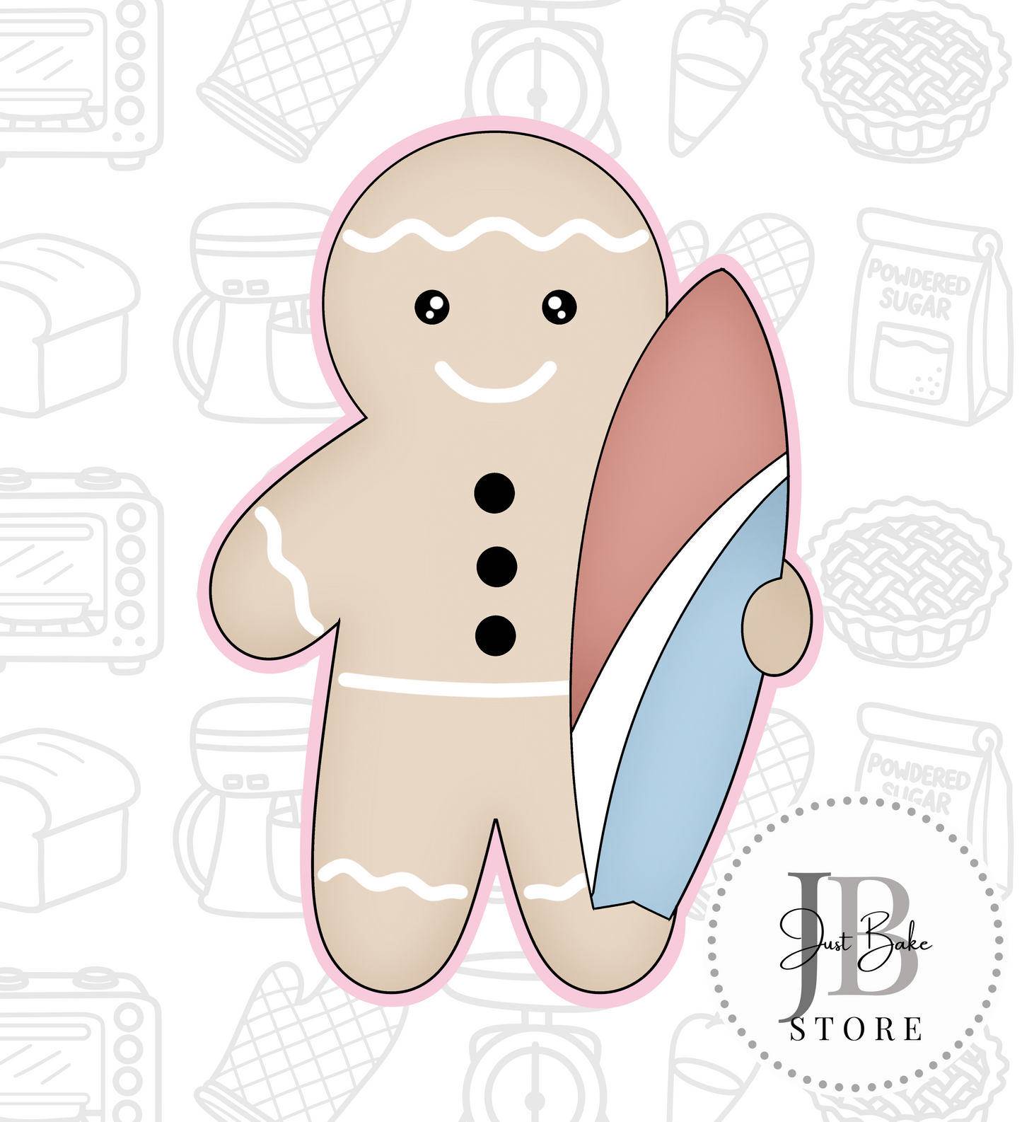 251. Summer Gingerbread Man Cookie Cutter