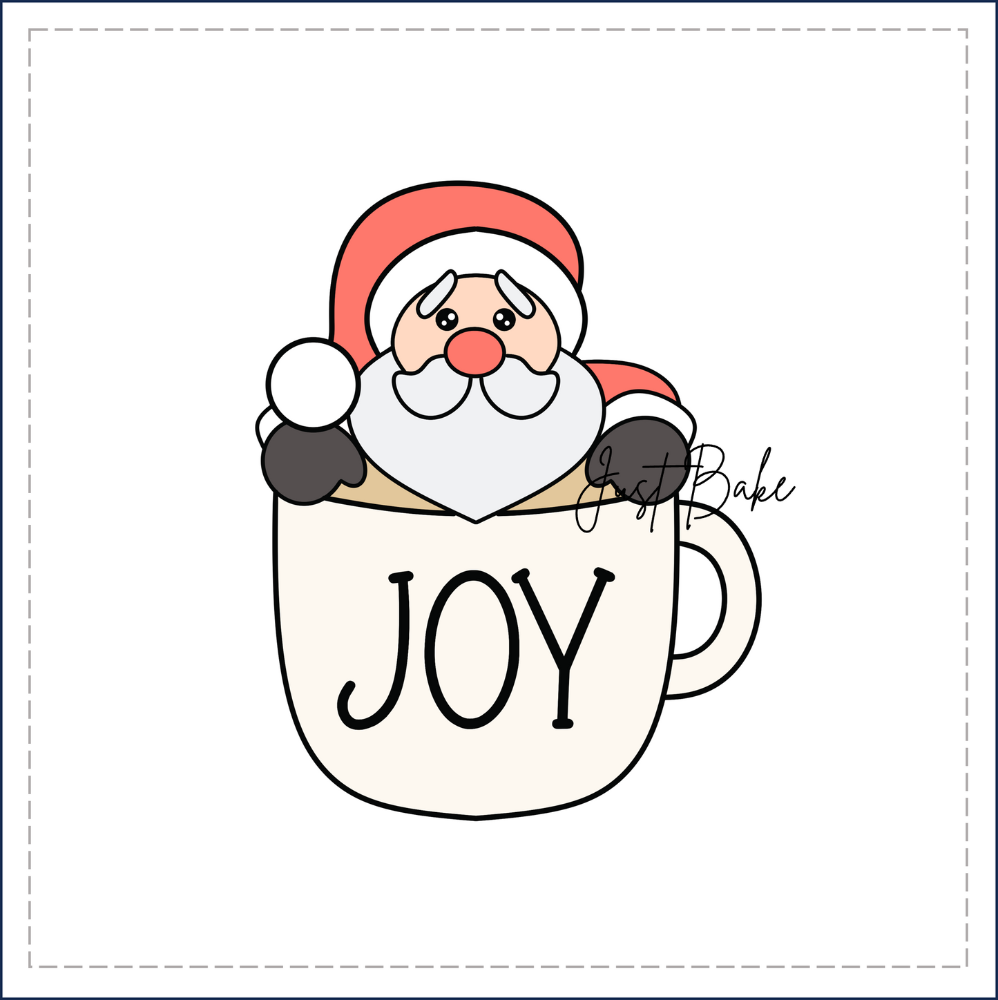 26 - SANTA IN CUP COOKIE CUTTER