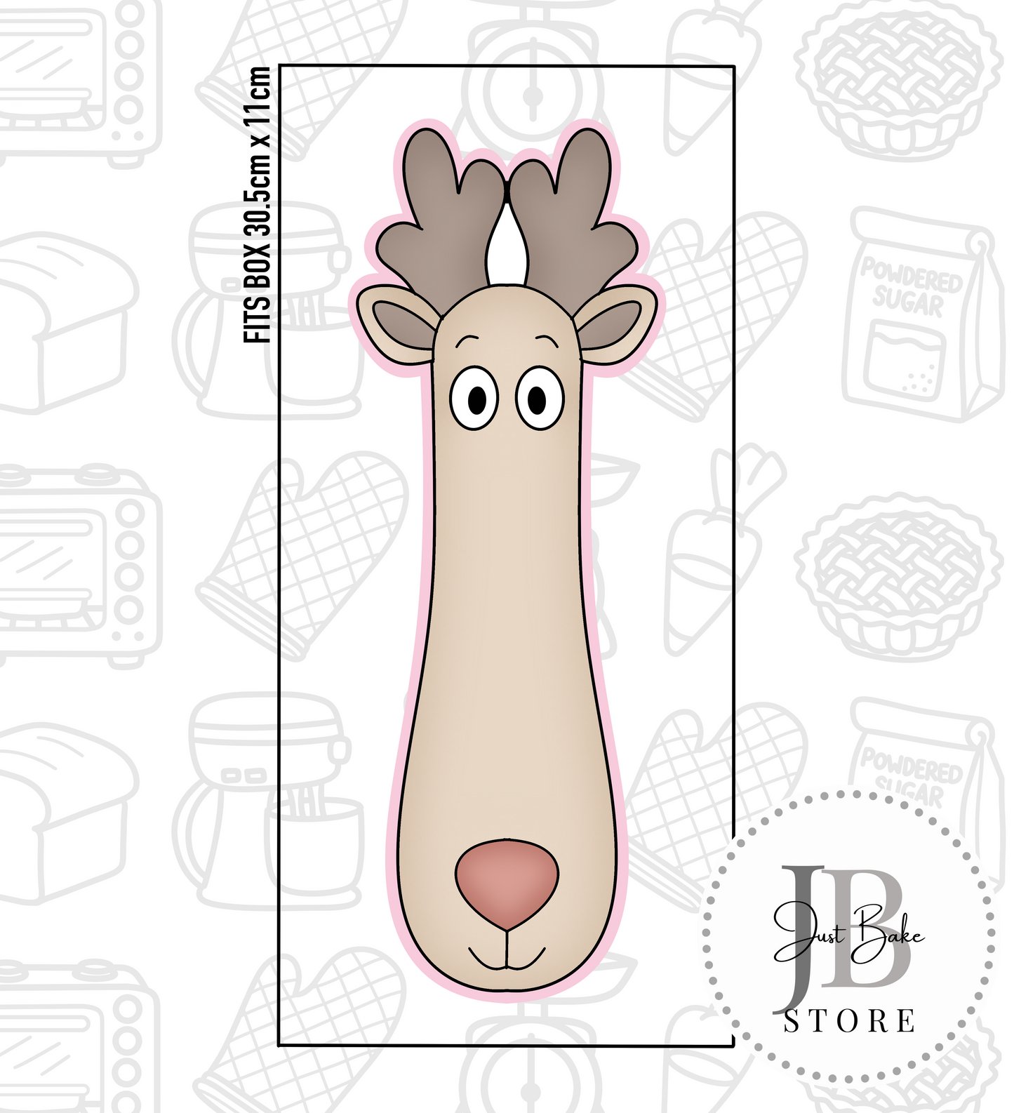 286. Tall Reindeer Cutter (25cm x 8cm)