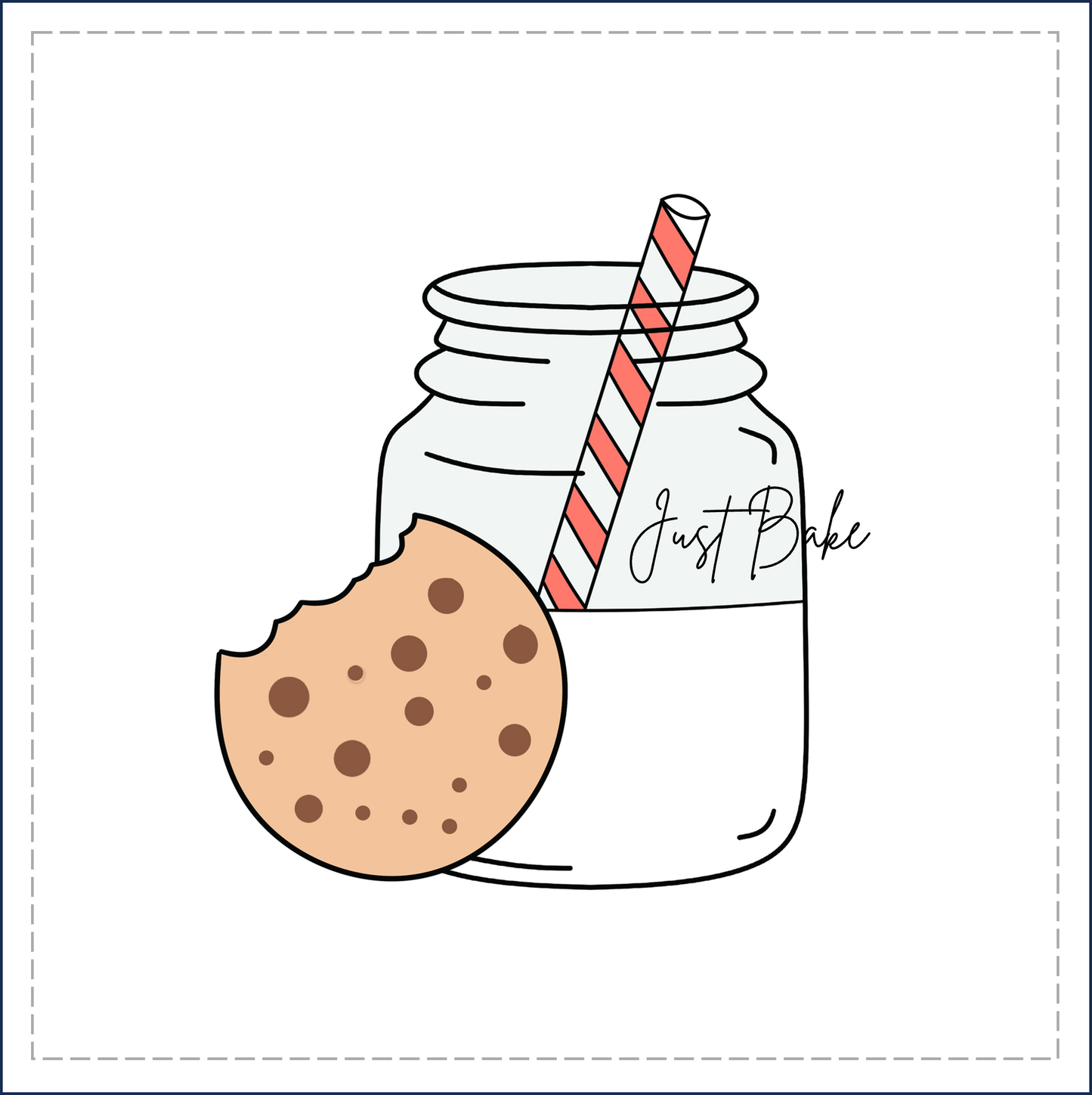 32 - MILK AND COOKIES COOKIE CUTTER