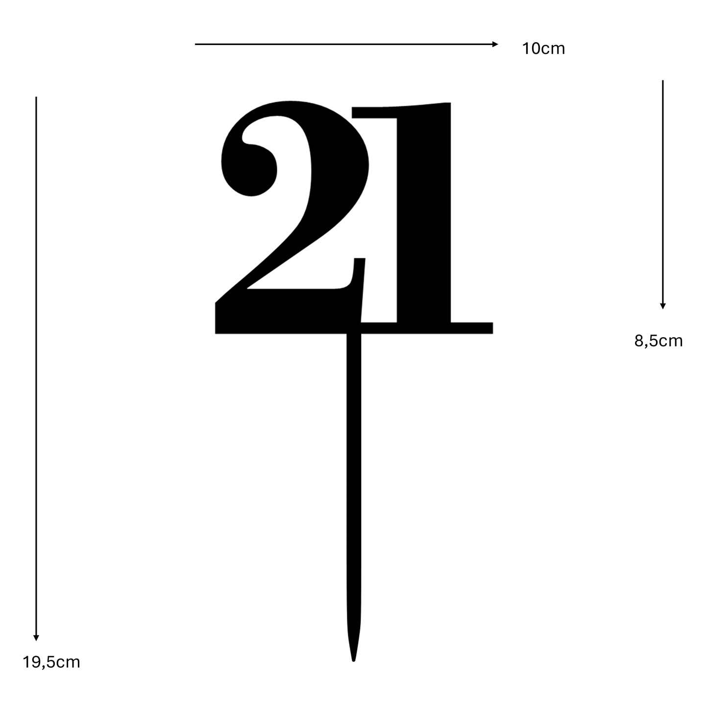32. 21 Cake Topper