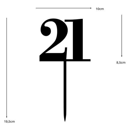 32. 21 Cake Topper
