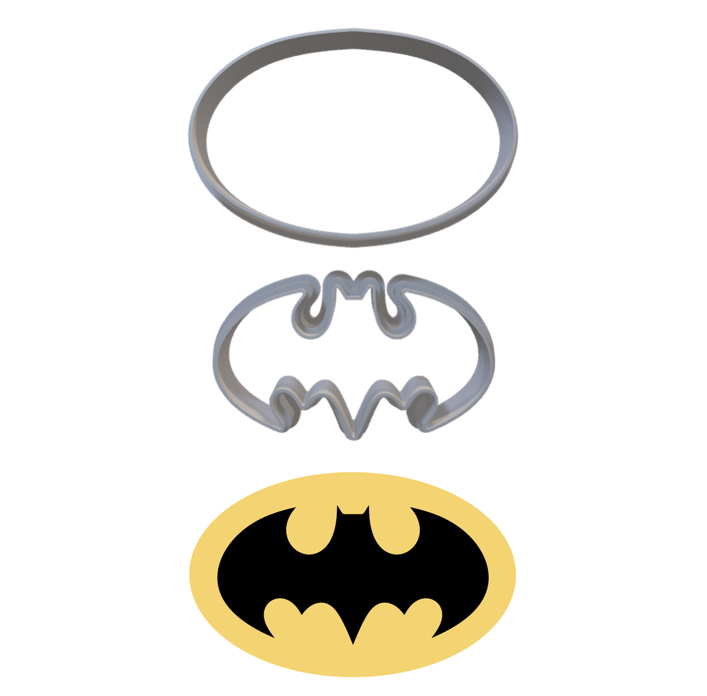 38. Cupcake Batman 2 Piece Fondant Cutter