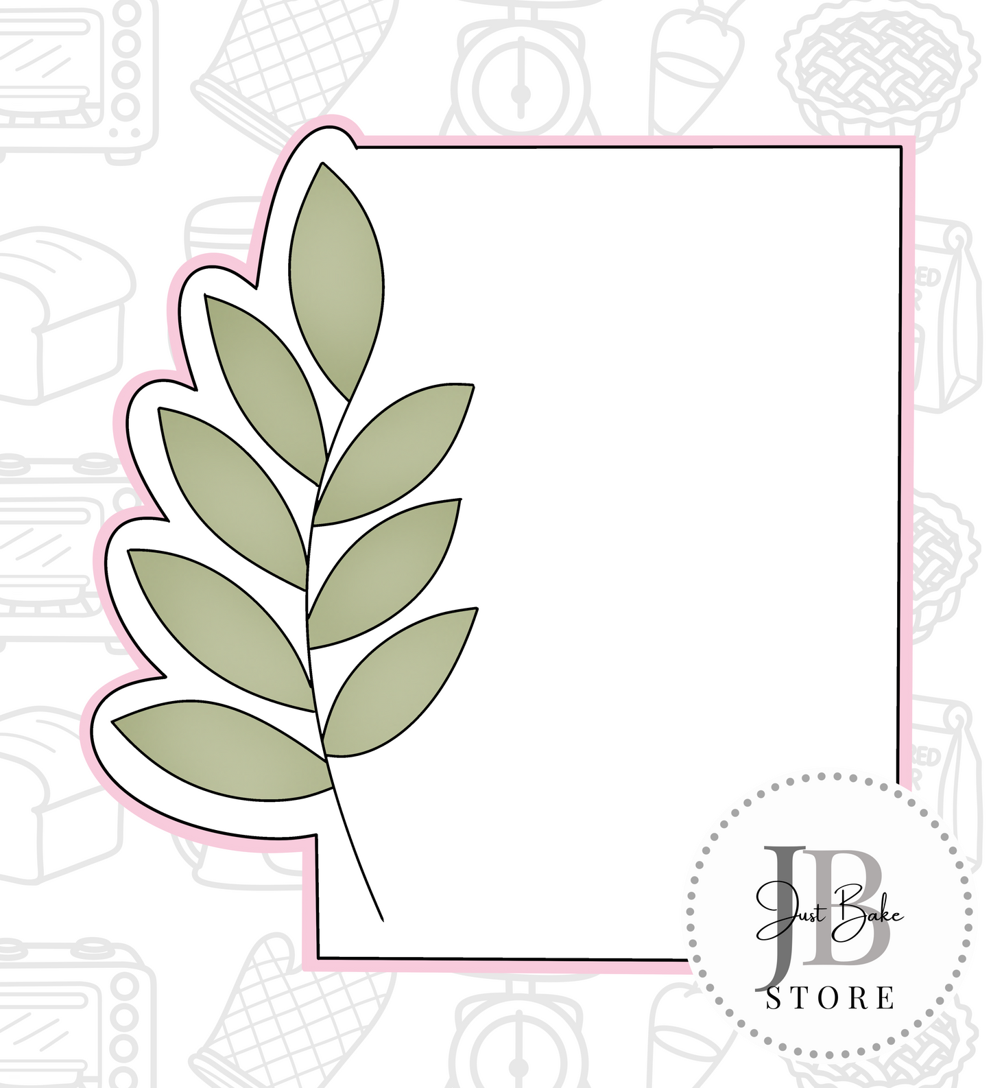 393. Floral Plaque Cookie Cutter