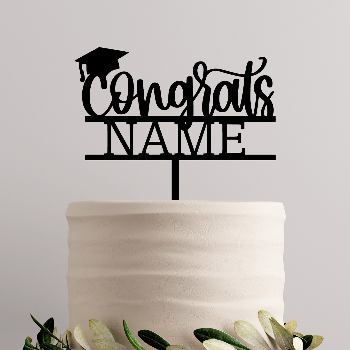 694. Personalised Congrats Grad Cake Topper