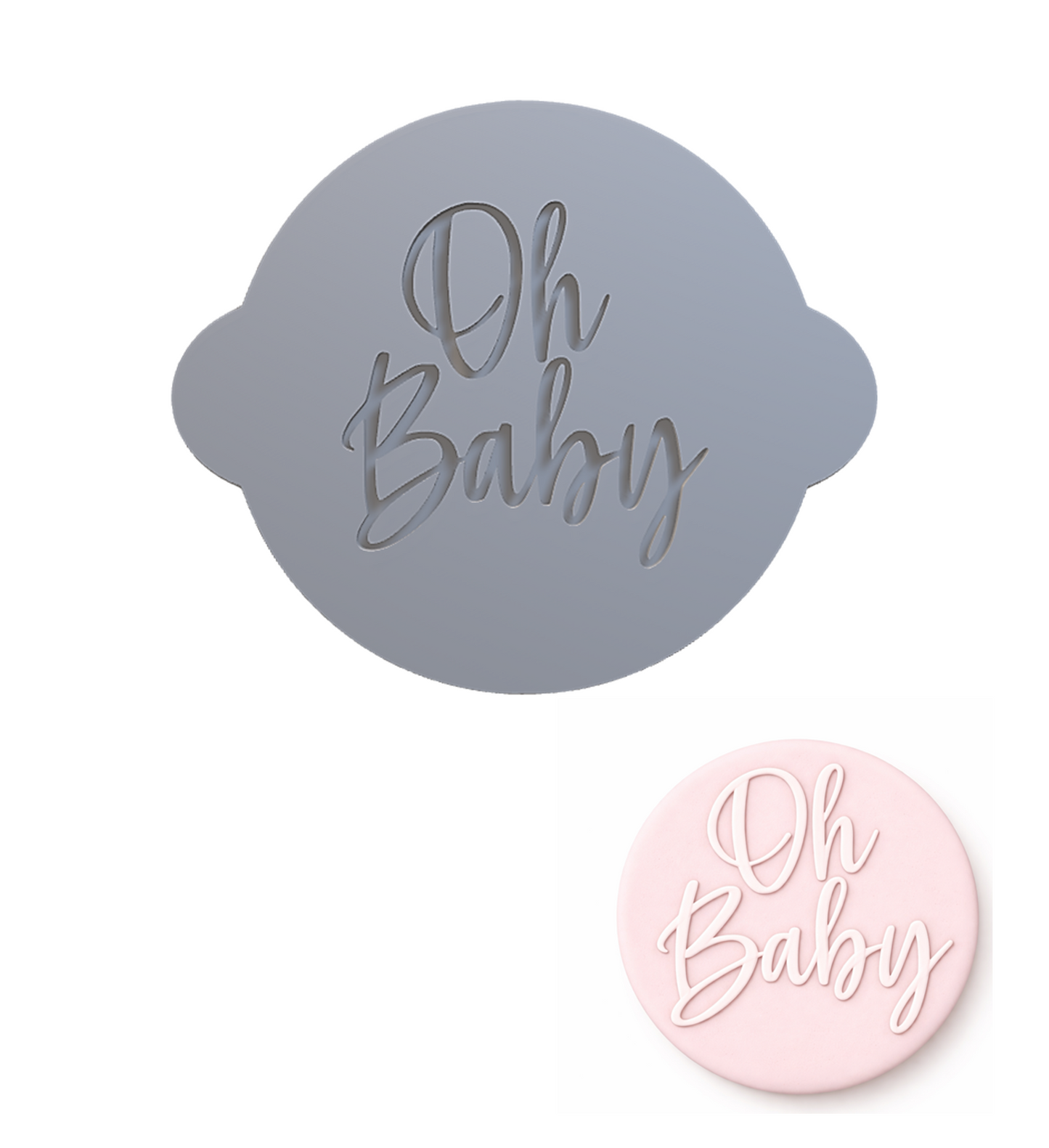 704. Oh Baby Fondant Debosser (3D Printed)