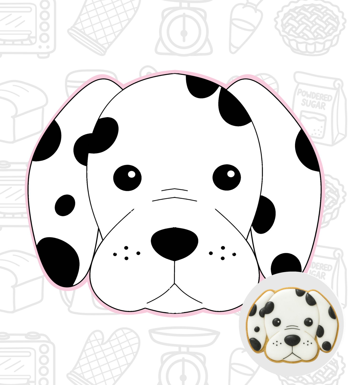 419. Dog Cookie Cutter (Dalmation)