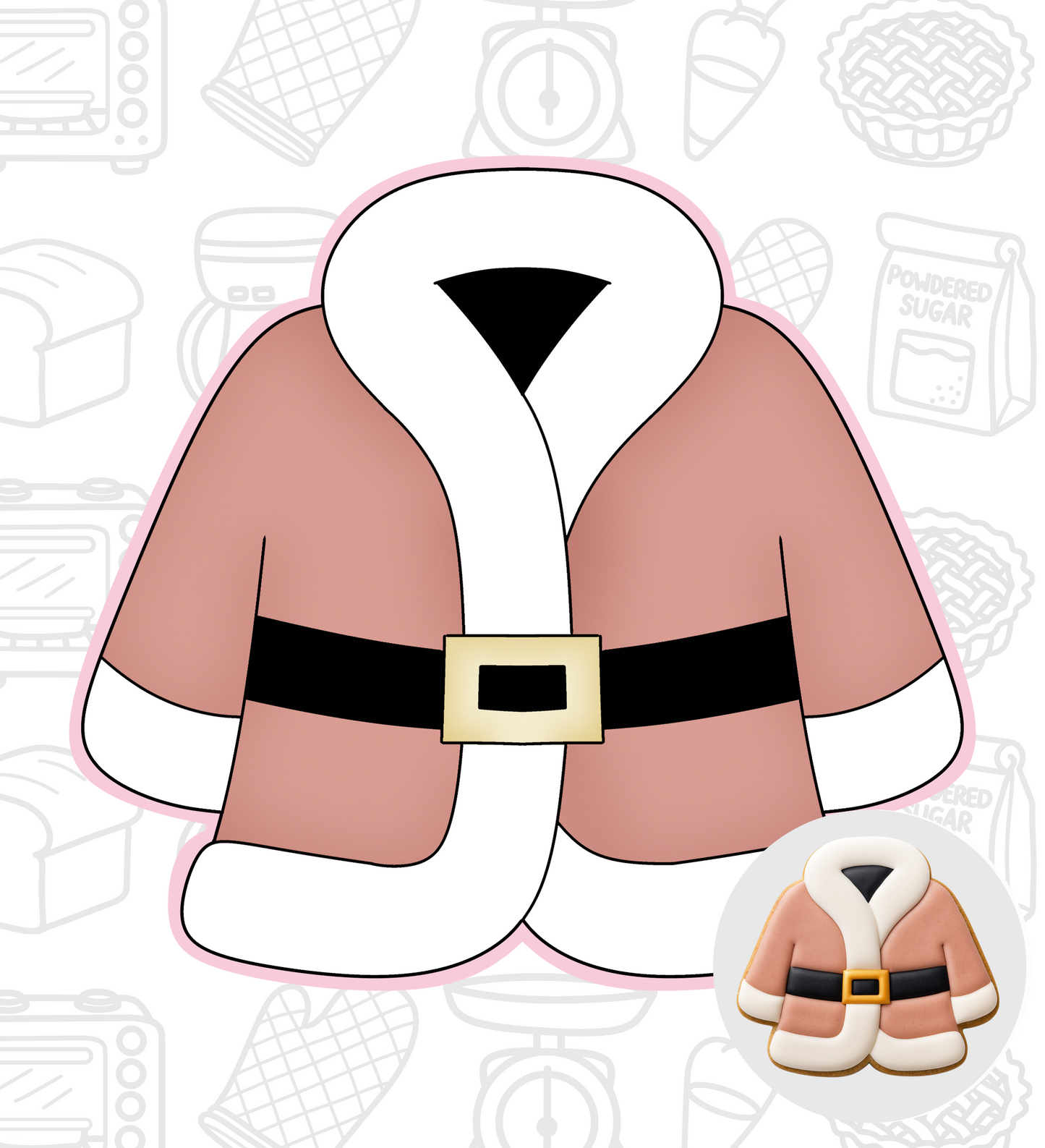 422. Santa Coat Cookie Cutter