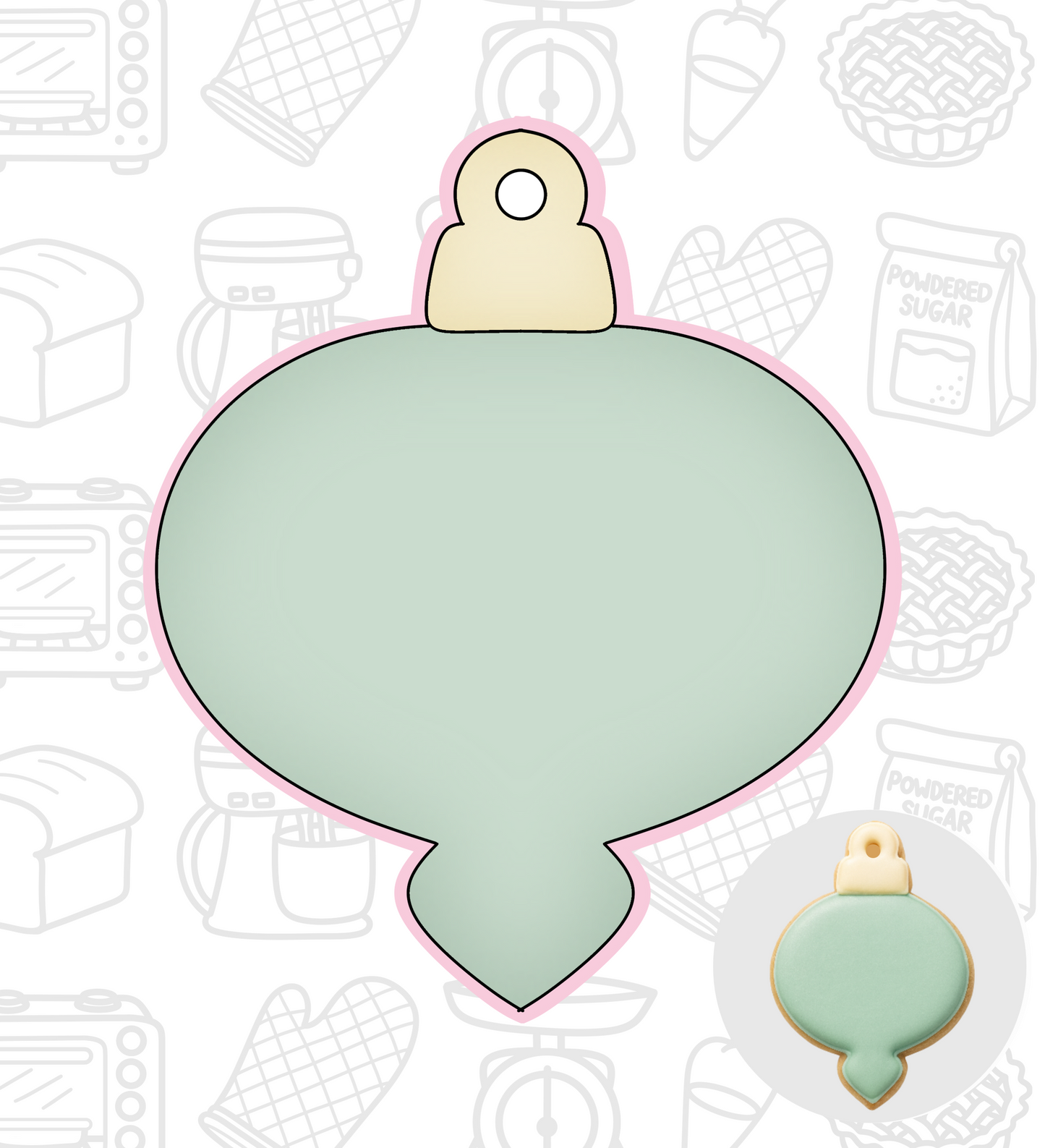 430. Christmas Bubble (Ornament) Cookie Cutter