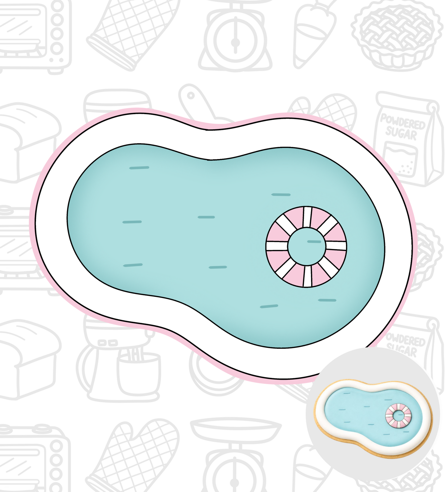 451. Swimming Pool Cookie Cutter