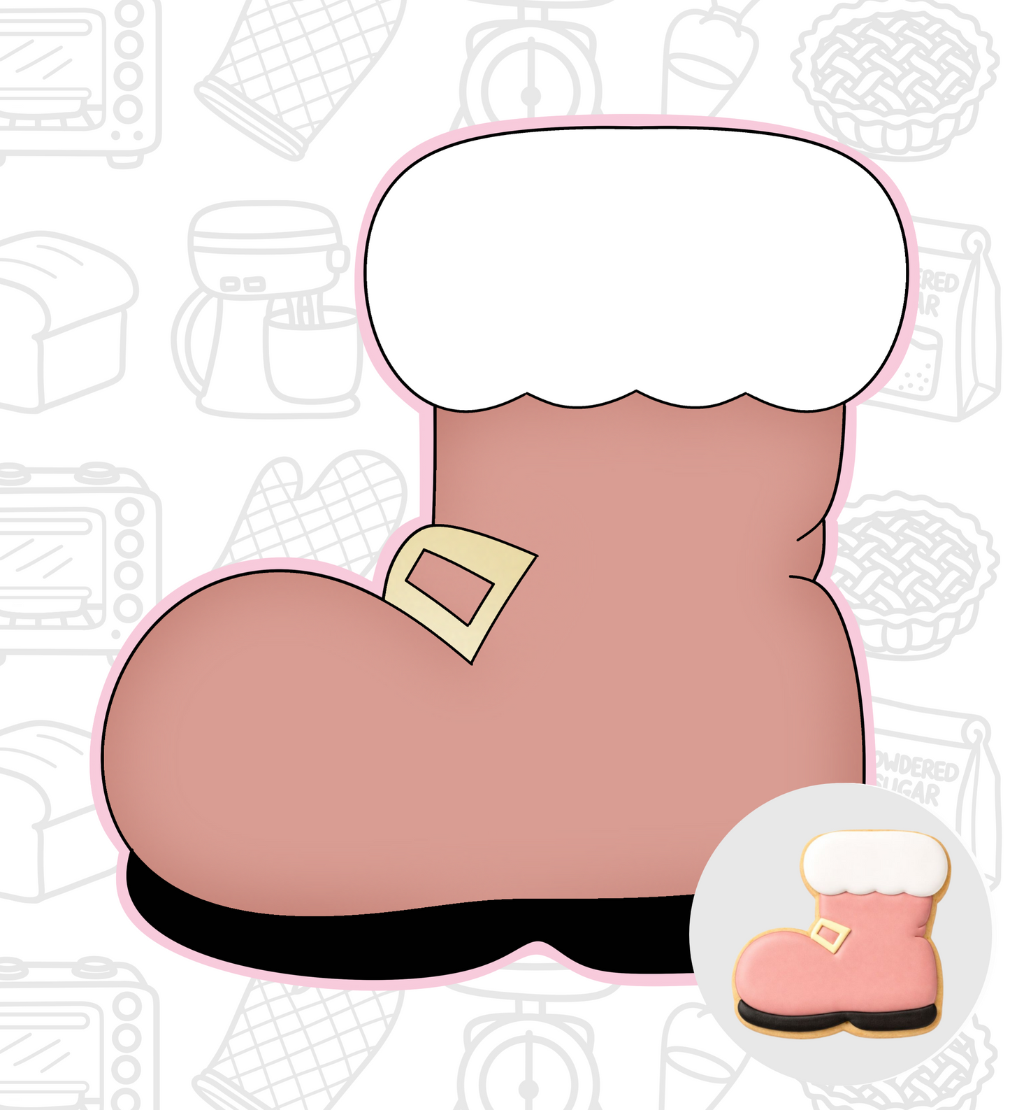 464. Santa Boot Cookie Cutter