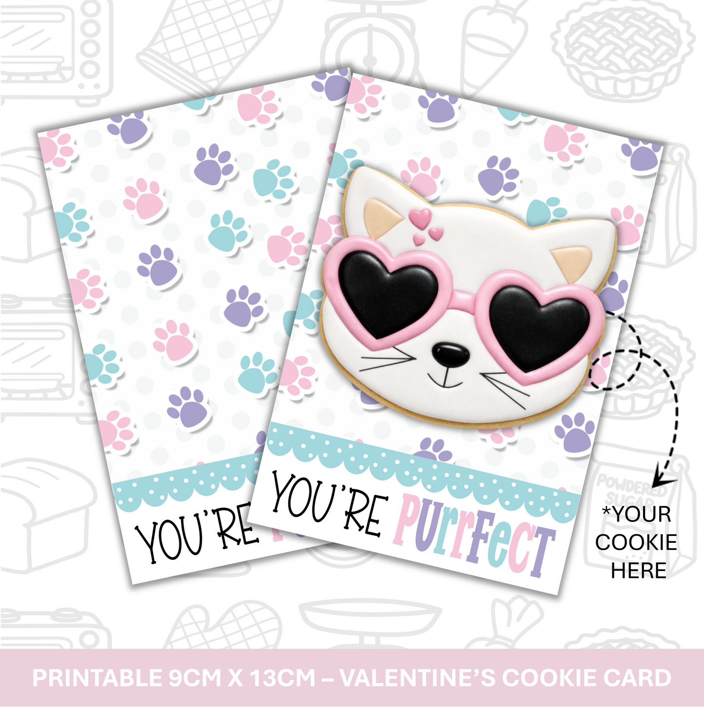 489. You're Purrfect Cookie Card Digital Download