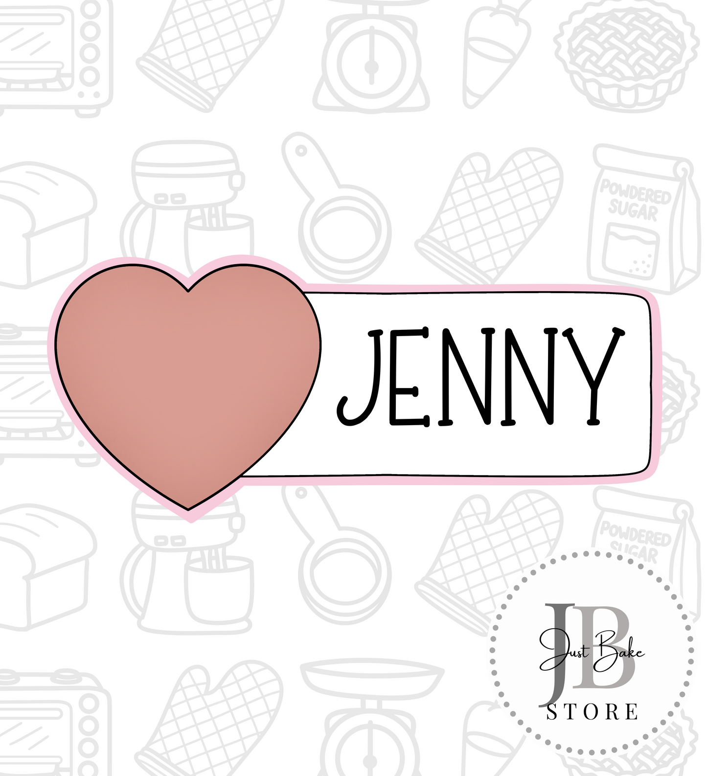 501. Heart Plaque Cookie Cutter