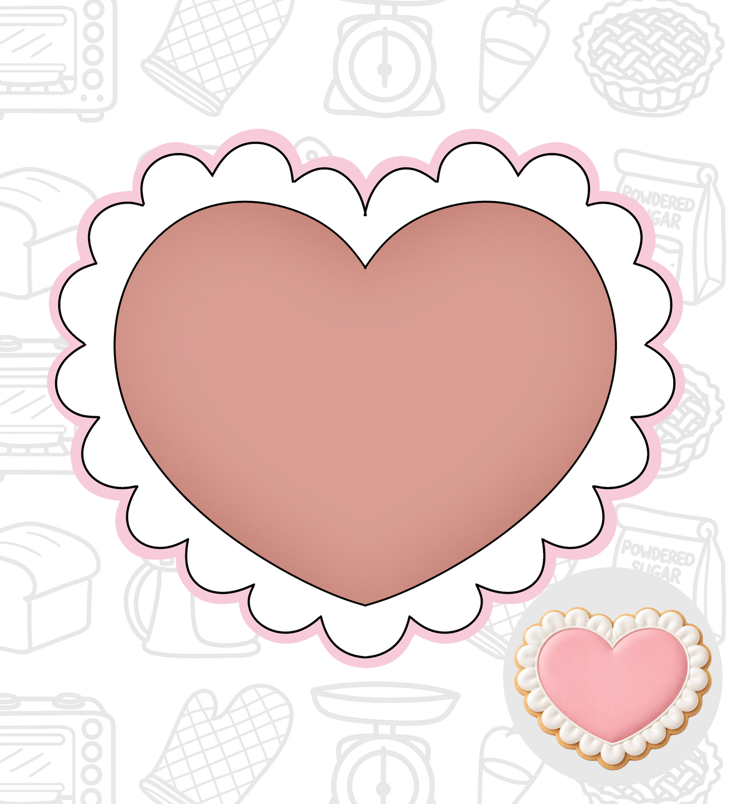 508. Scalloped Heart Cookie Cutter