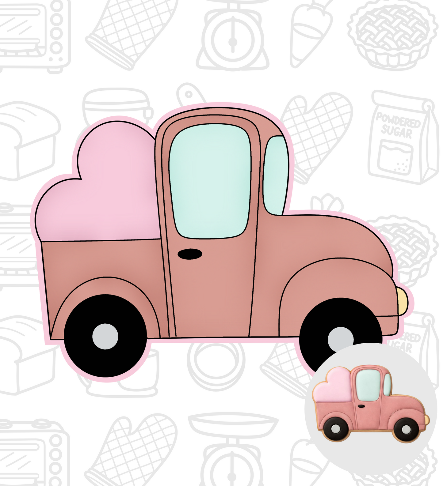 515. Love Van Cookie Cutter