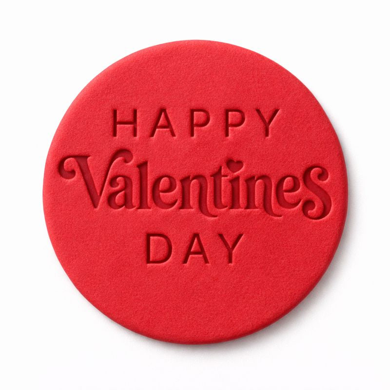 524. Happy Valentines Day Fondant Stamp
