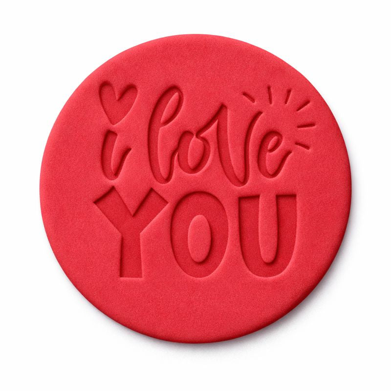 526. I Love You Fondant Stamp