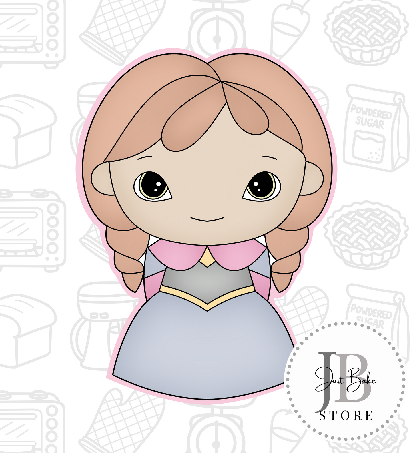 550. Frozen Anna Cookie Cutter