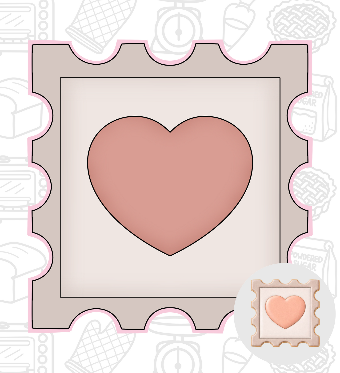 559. Valentines Stamp Cookie Cutter