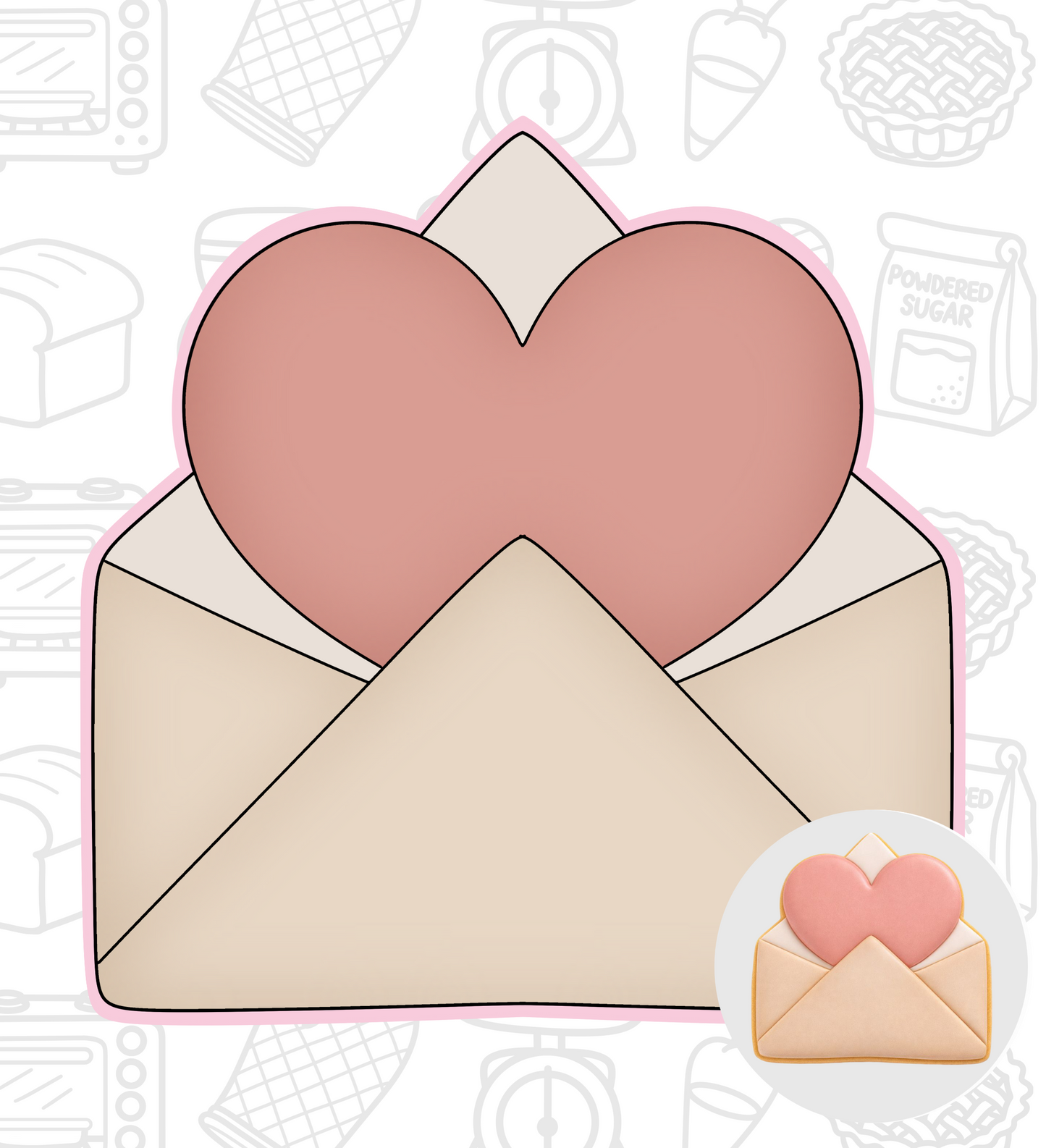 569. Envelope with Heart Cookie Cutter