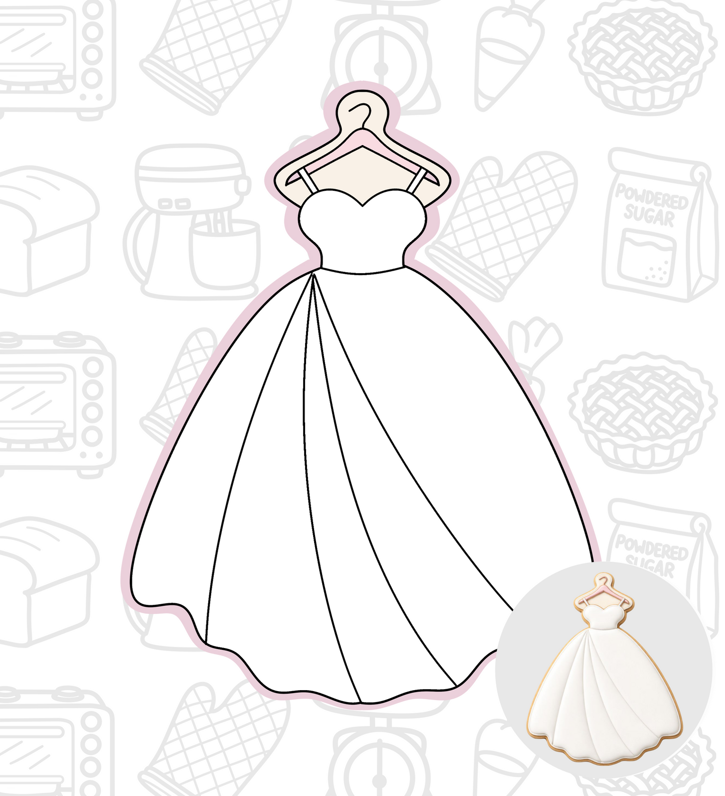 577. Wedding Dress Cookie Cutter