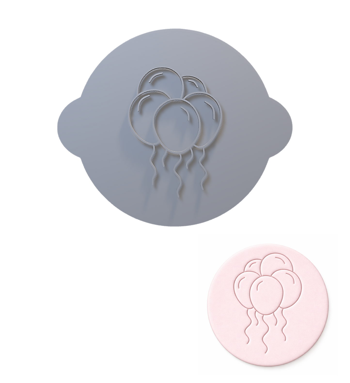 675. Balloons Fondant Stamp