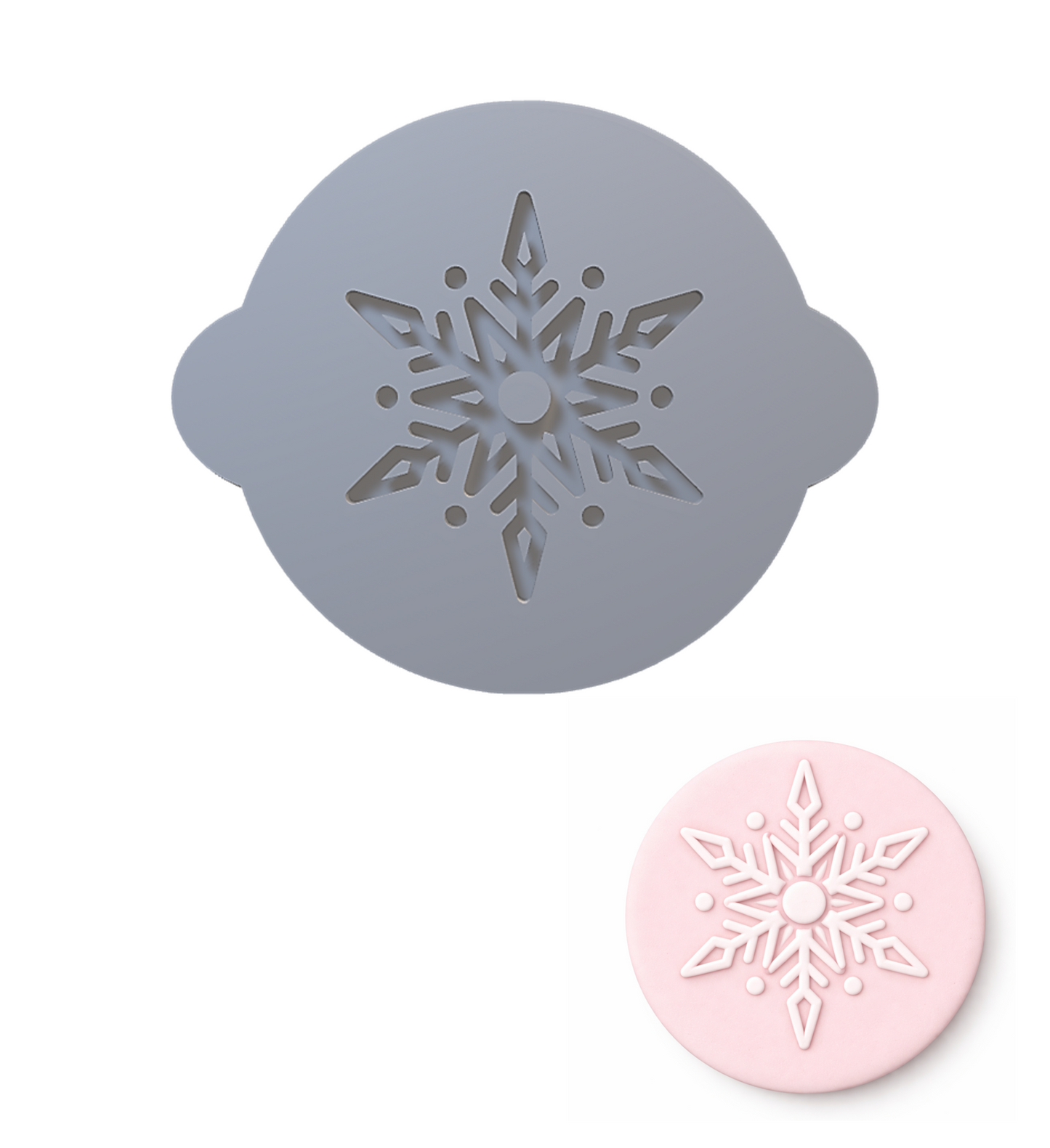 682. Snowflake Fondant Debosser (3D Printed)