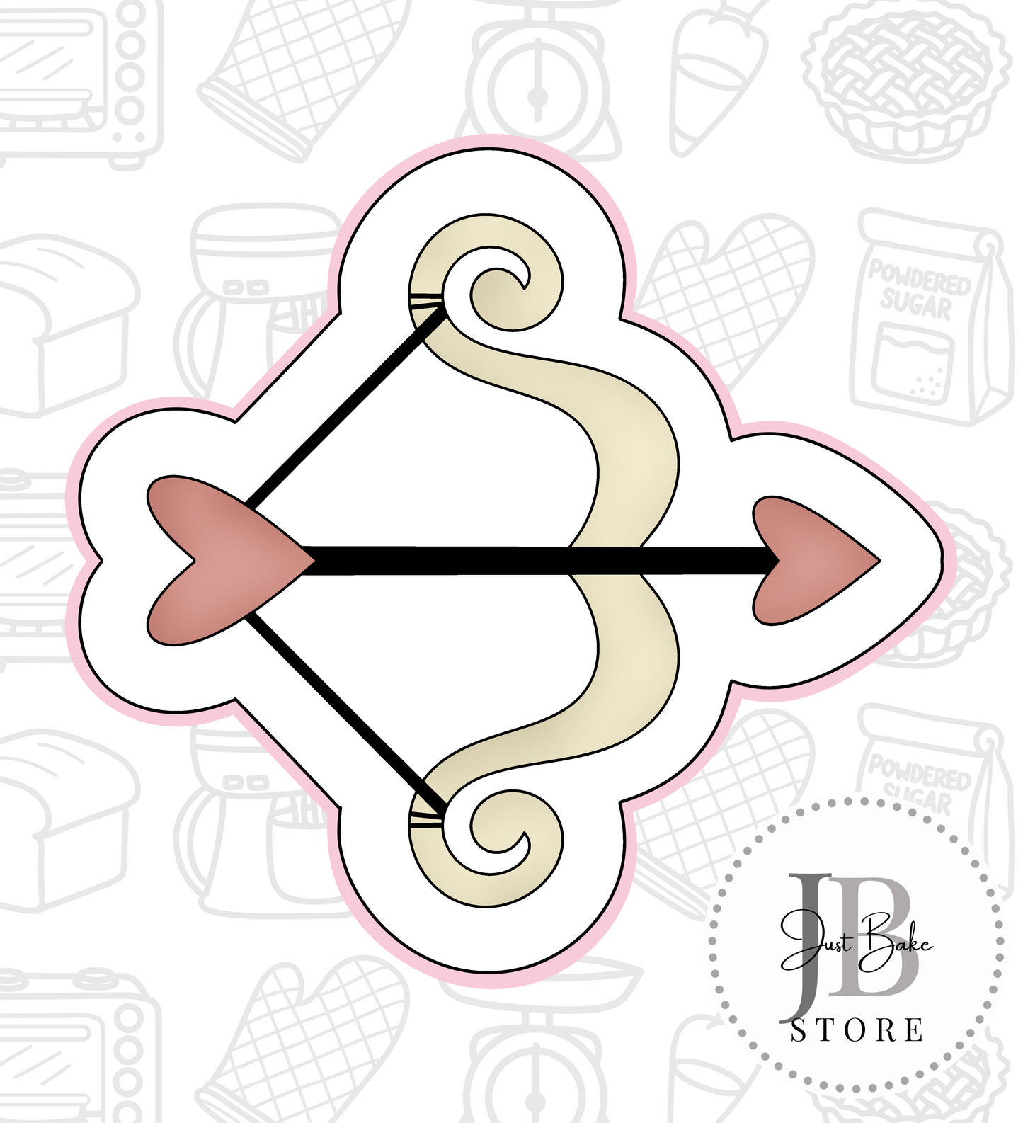 720. Cupid Bow and Arrow Cookie Cutter