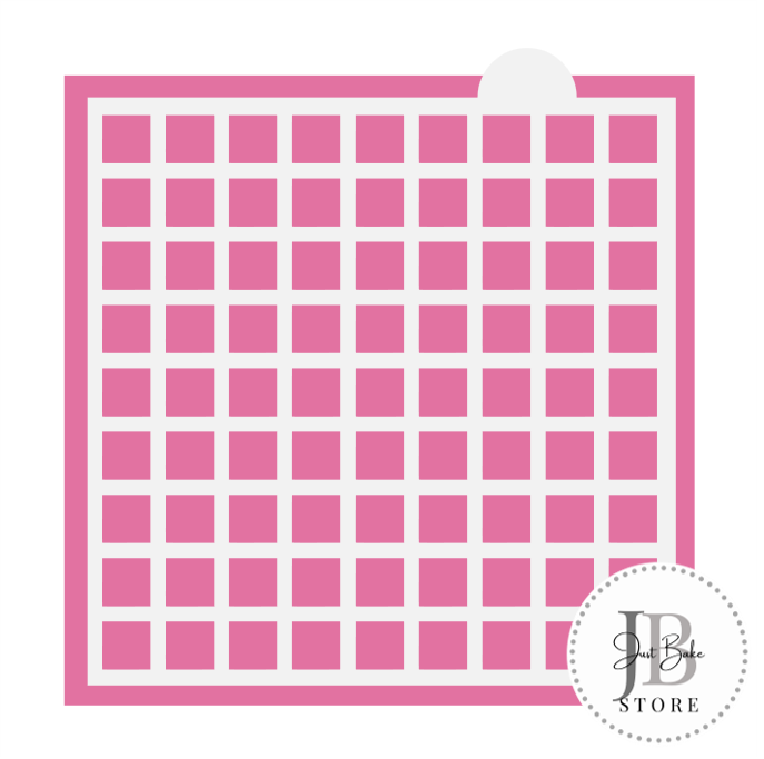 794. Square Grid Pattern Cookie Stencil - Large