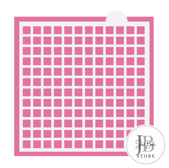 795. Square Grid Pattern Cookie Stencil - Medium