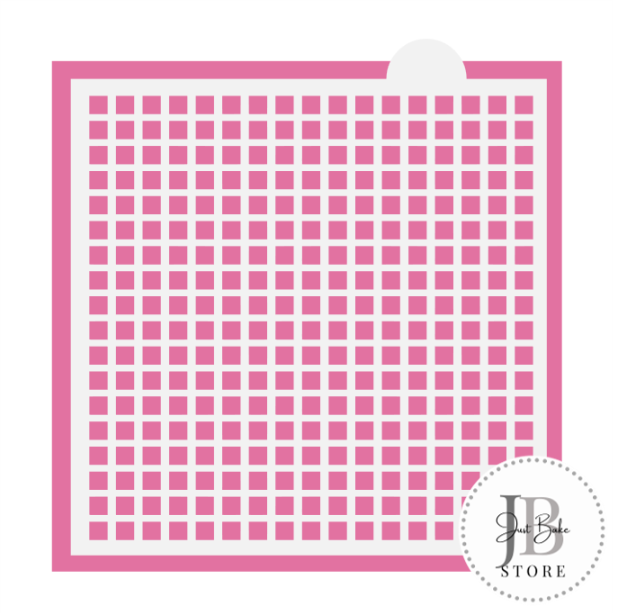 796. Square Grid Pattern Cookie Stencil - Small