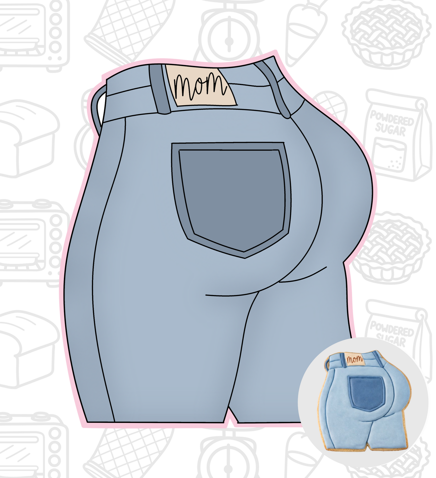 866. Mom Jeans Cookie Cutter