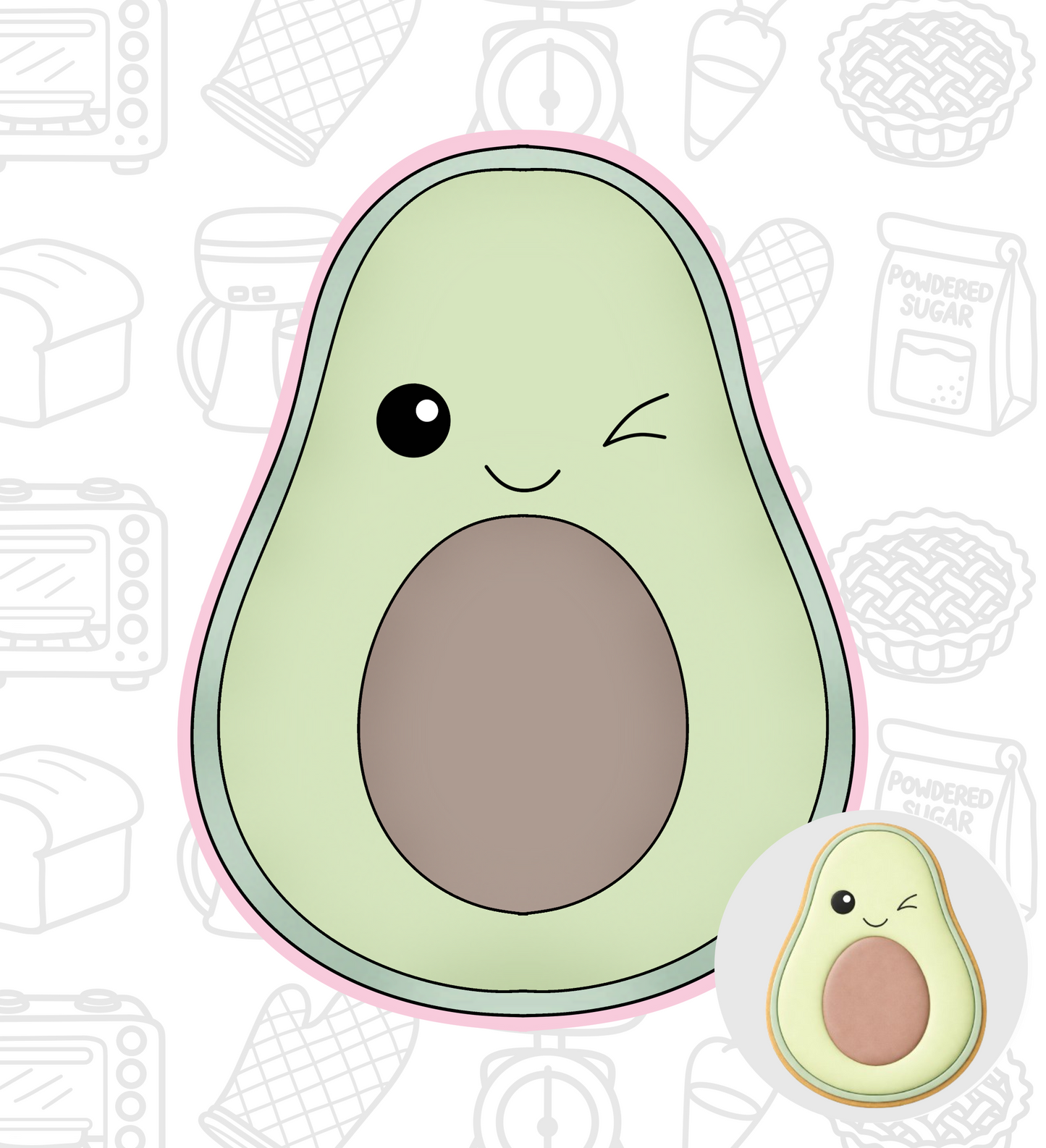 869. Avocado Cookie Cutter
