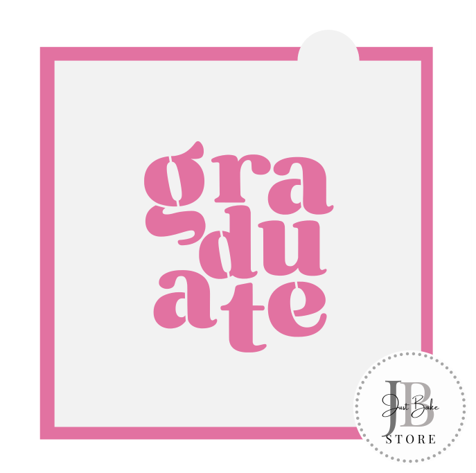 897. Graduate Cookie Stencil