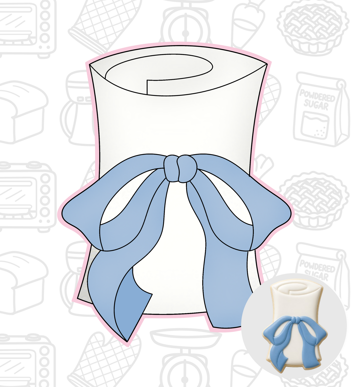 899. Graduation Scroll Cookie Cutter