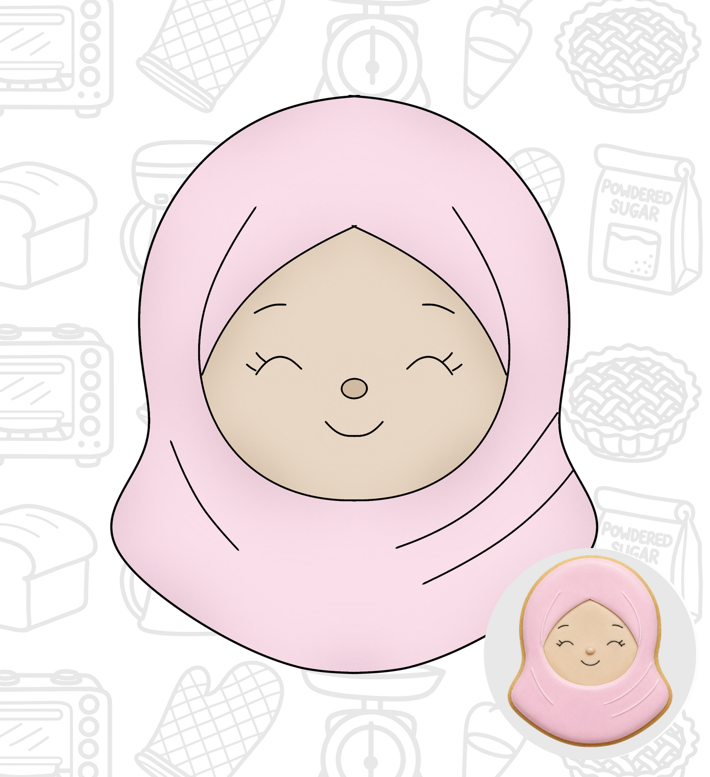 949. Eid Girl Cookie Cutter