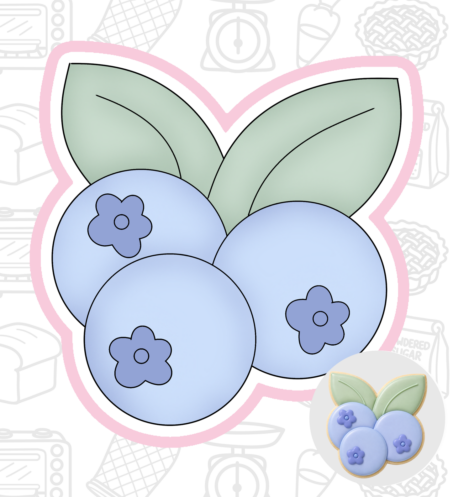 966. Blueberry Cookie Cutter