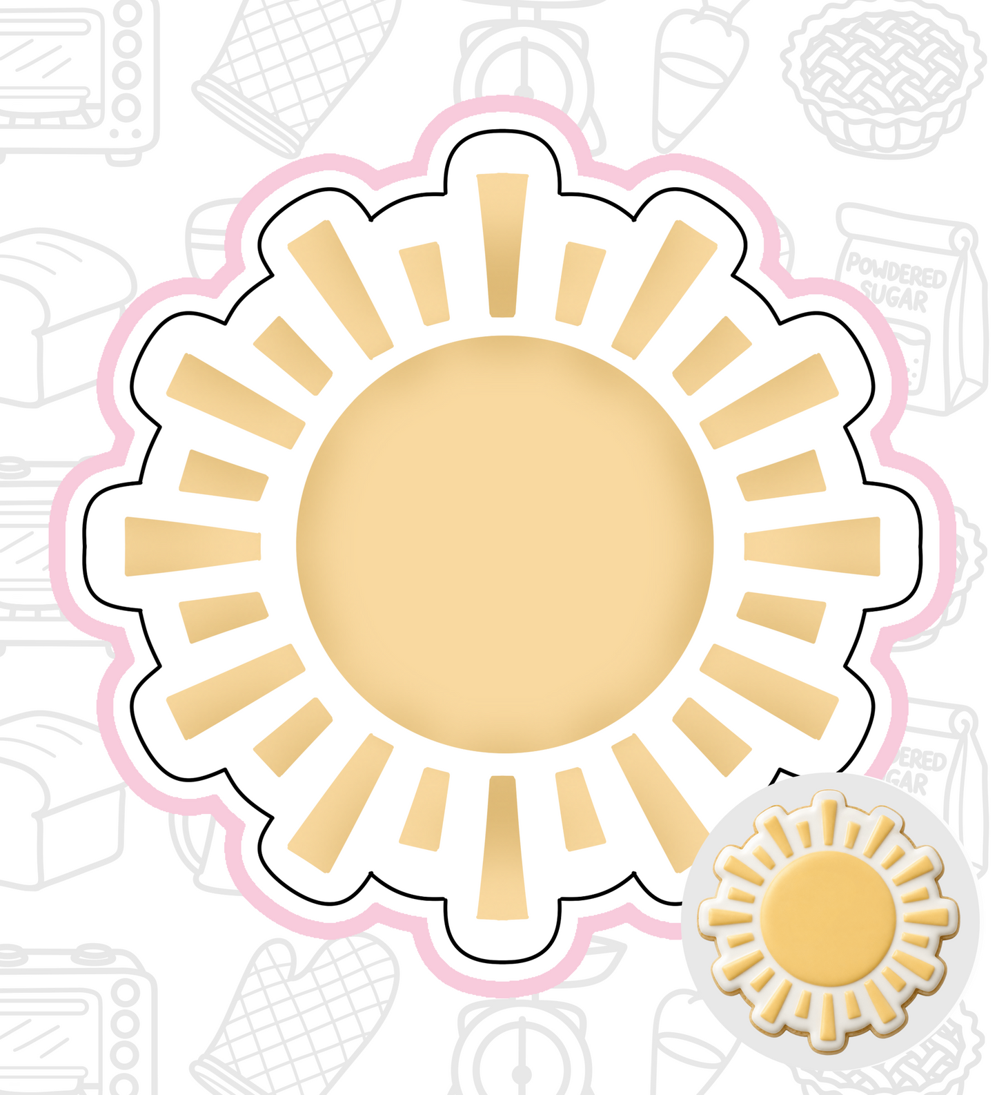 981. Sun Cookie Cutter