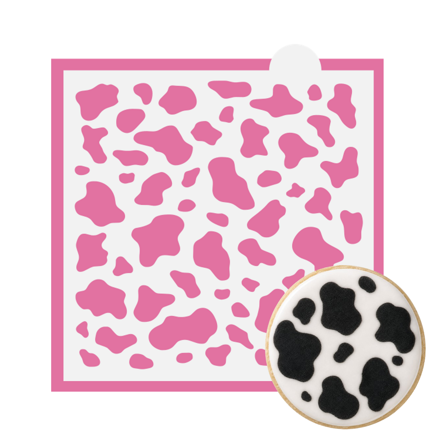 996. Cow Pattern Cookie Stencil