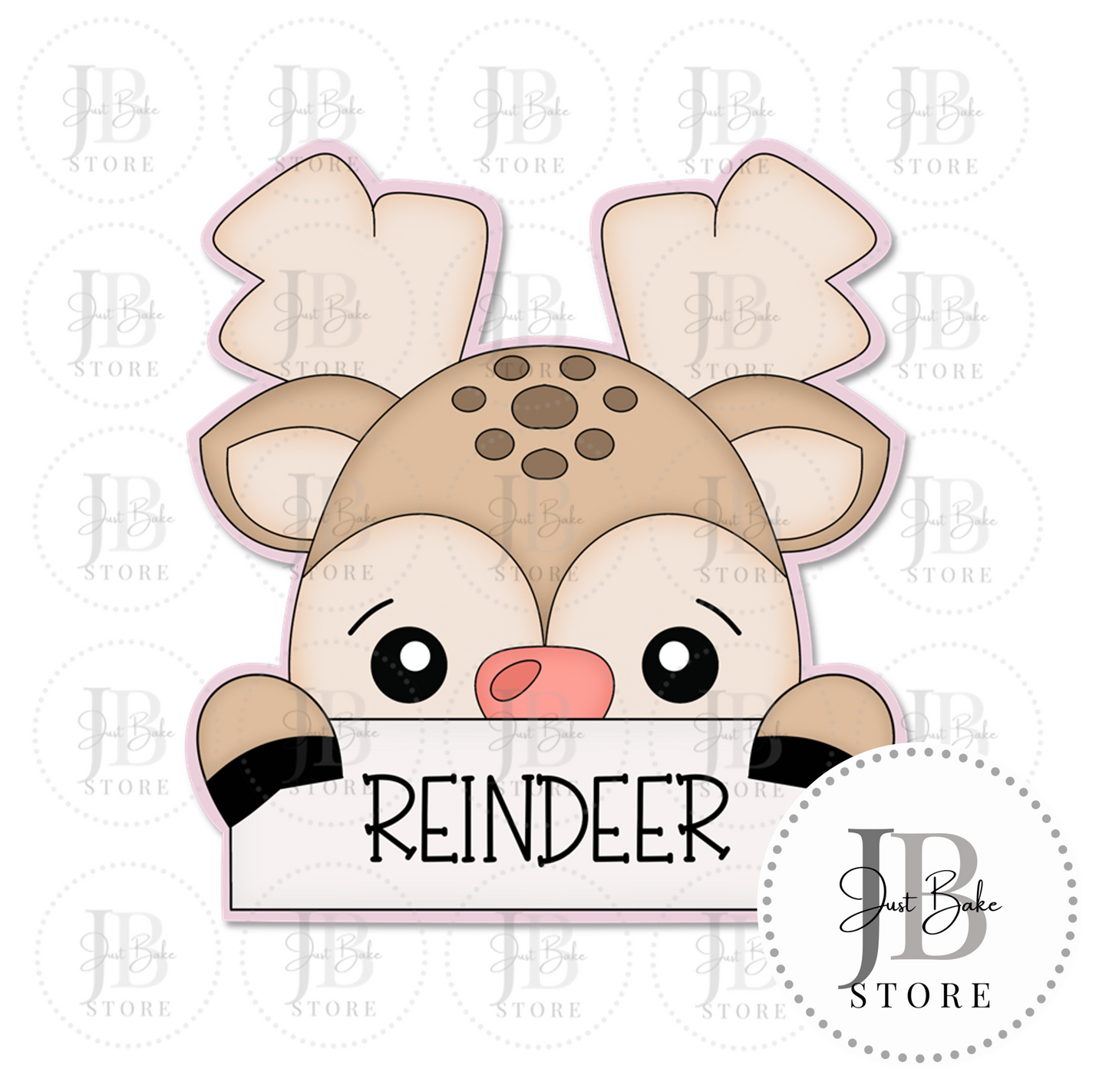 C0048 – Reindeer Plaque Cookie Cutter