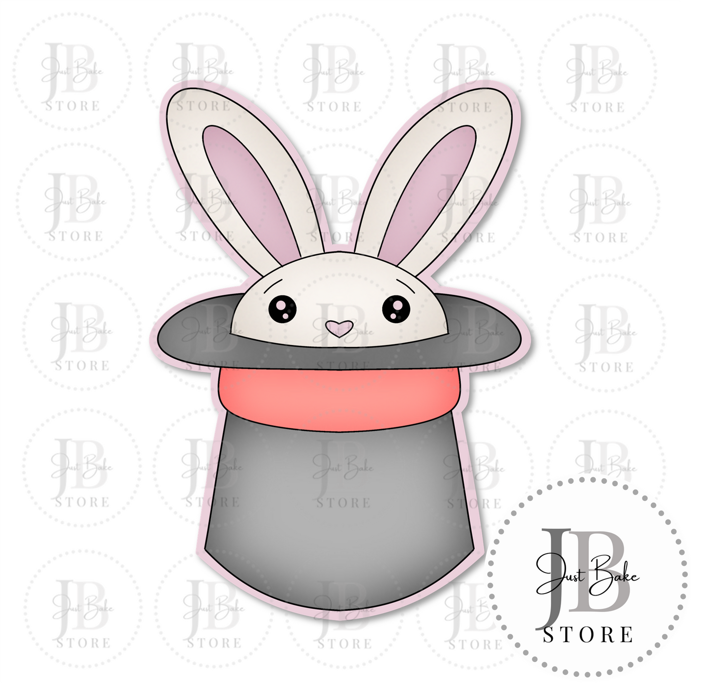 C0163 - Rabbit in Hat Cookie Cutter